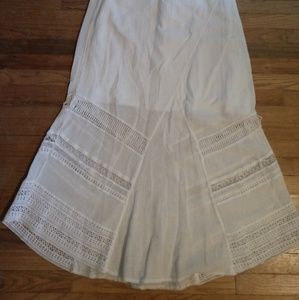 XCVI long white boho skirt size M